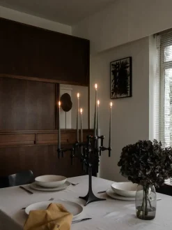 Nagel Lysestage, børstet krom fra<STOFF Nagel Outlet