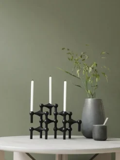 Nagel Lysestage, børstet krom fra<STOFF Nagel Outlet