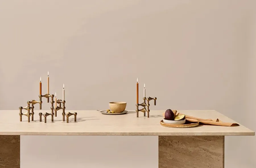 Nagel Lysestage, rosa guld fra<STOFF Nagel Discount