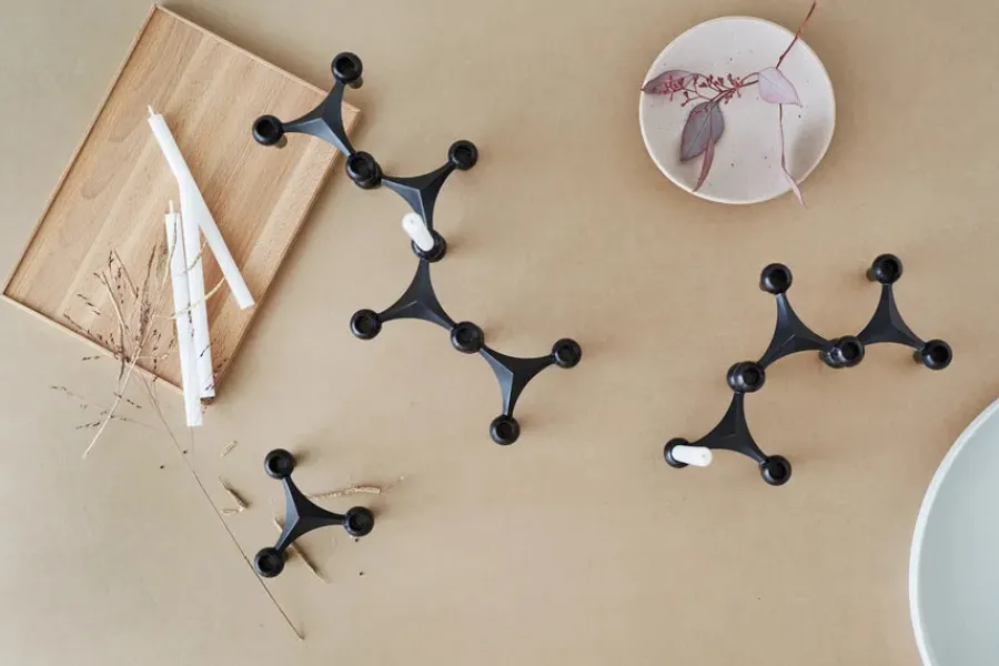 Nagel Lysestage, sort fra<STOFF Nagel New