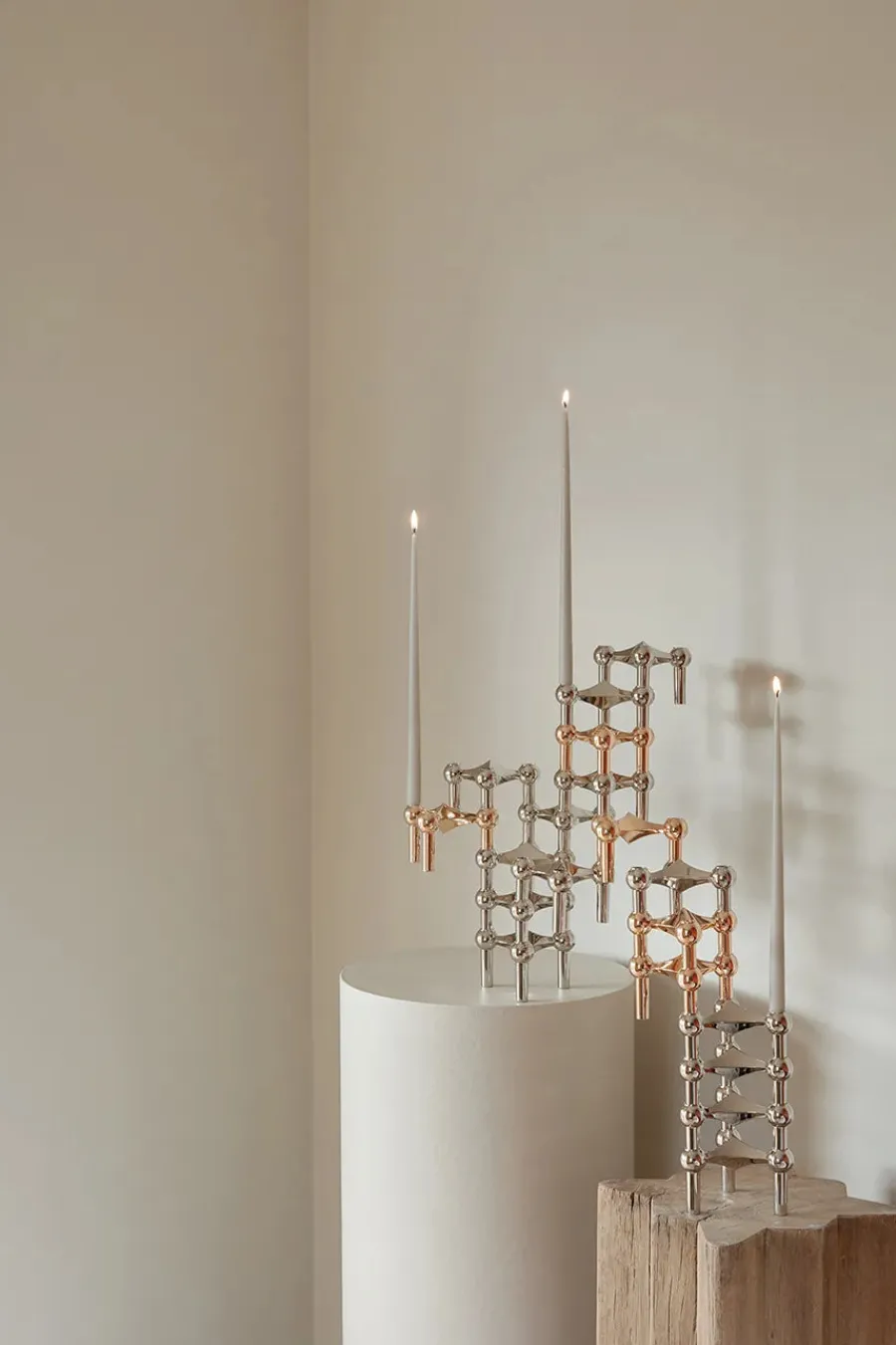 Nagel Lysestage, sort fra<STOFF Nagel New