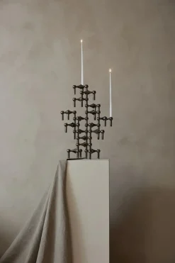 Nagel Lysestage, sort krom fra<STOFF Nagel Best