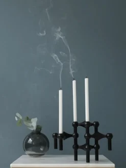 Nagel Lysestage, sort krom fra<STOFF Nagel Best