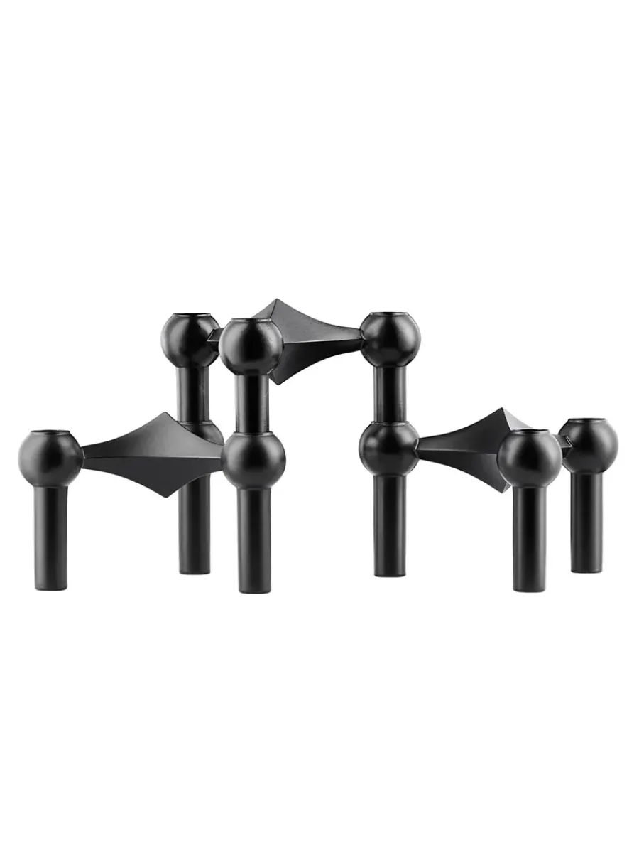 Nagel Lysestage, sort krom fra<STOFF Nagel Best