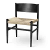 Nestor stol, sort bøg med natur flet fra<Mater Sale