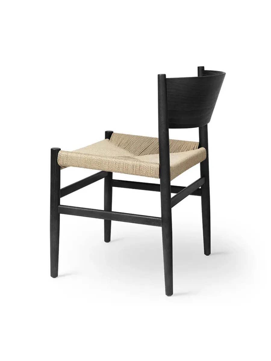 Nestor stol, sort bøg med natur flet fra<Mater Sale