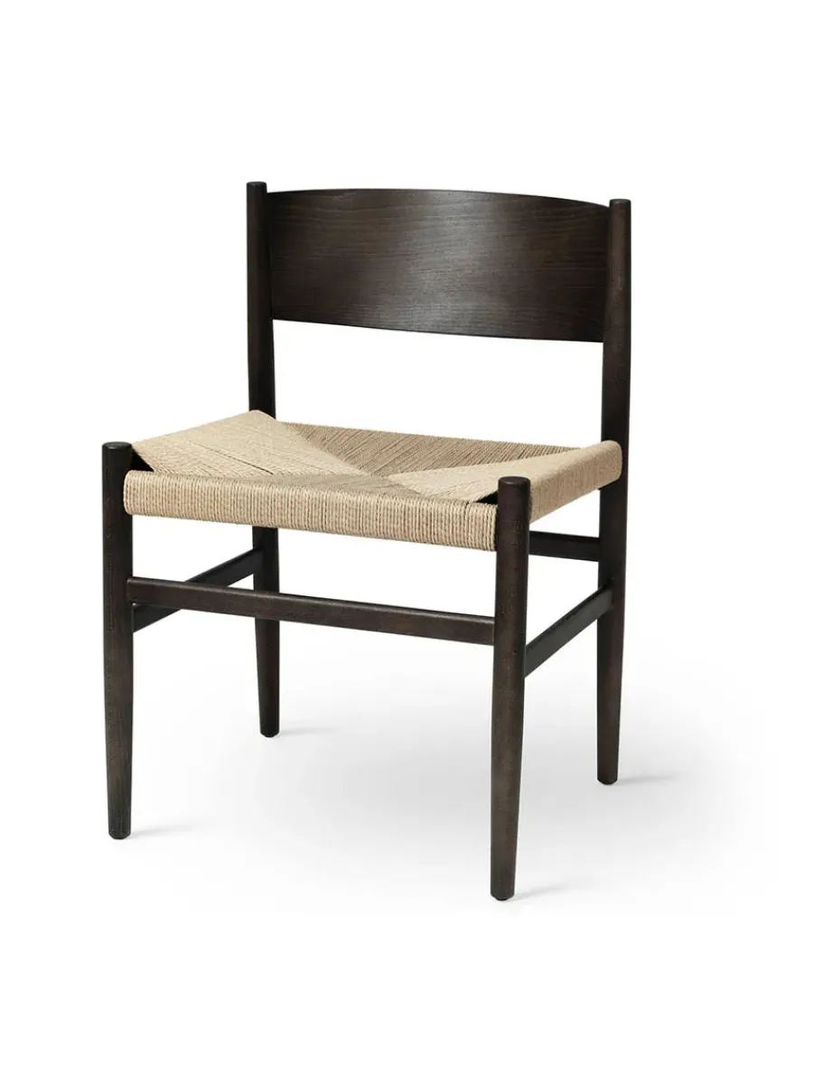 Nestor stol, sort bøg med natur flet fra<Mater Sale