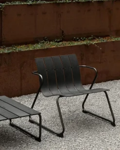 Ocean loungestol, sort fra<Mater Online
