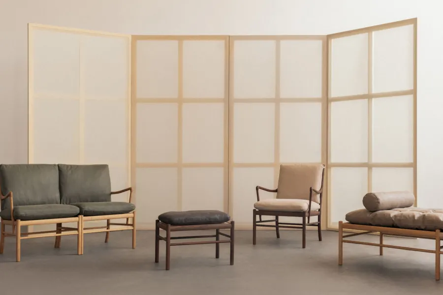 OW149-2 Colonial sofa eg olie, Terra-læder af Ole Wanscher<Carl Hansen & Søn Sale