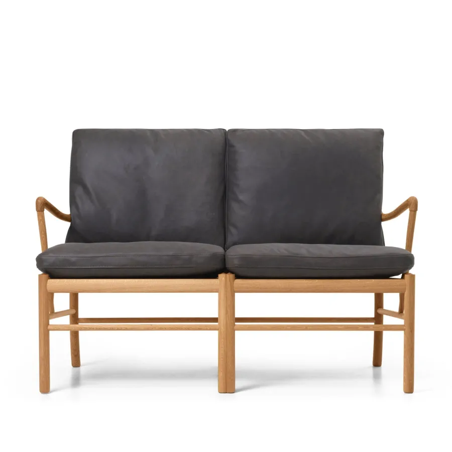 OW149-2 Colonial sofa eg olie, Terra-læder af Ole Wanscher<Carl Hansen & Søn Sale
