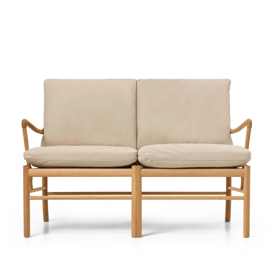 OW149-2 Colonial sofa eg olie, Terra-læder af Ole Wanscher<Carl Hansen & Søn Sale