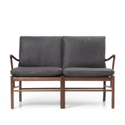 OW149-2 Colonial sofa valnød olie, Terra-læder af Ole Wanscher<Carl Hansen & Søn Hot