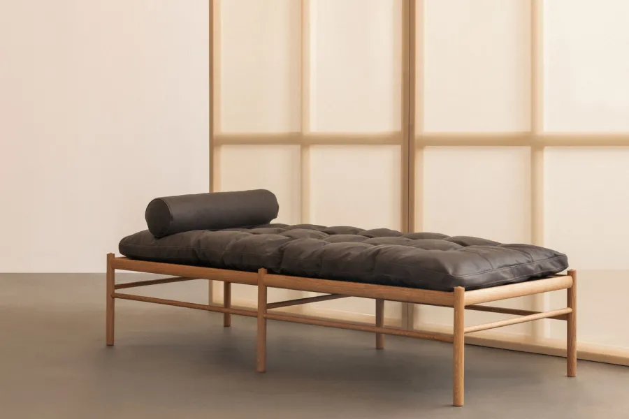 OW150 daybed eg olie, Terra-læder af Ole Wanscher<Carl Hansen & Søn Hot