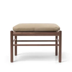 OW149F Fodskammel til Colonial lænestol, valnød olie, Terra-læder af Ole Wanscher<Carl Hansen & Søn Sale