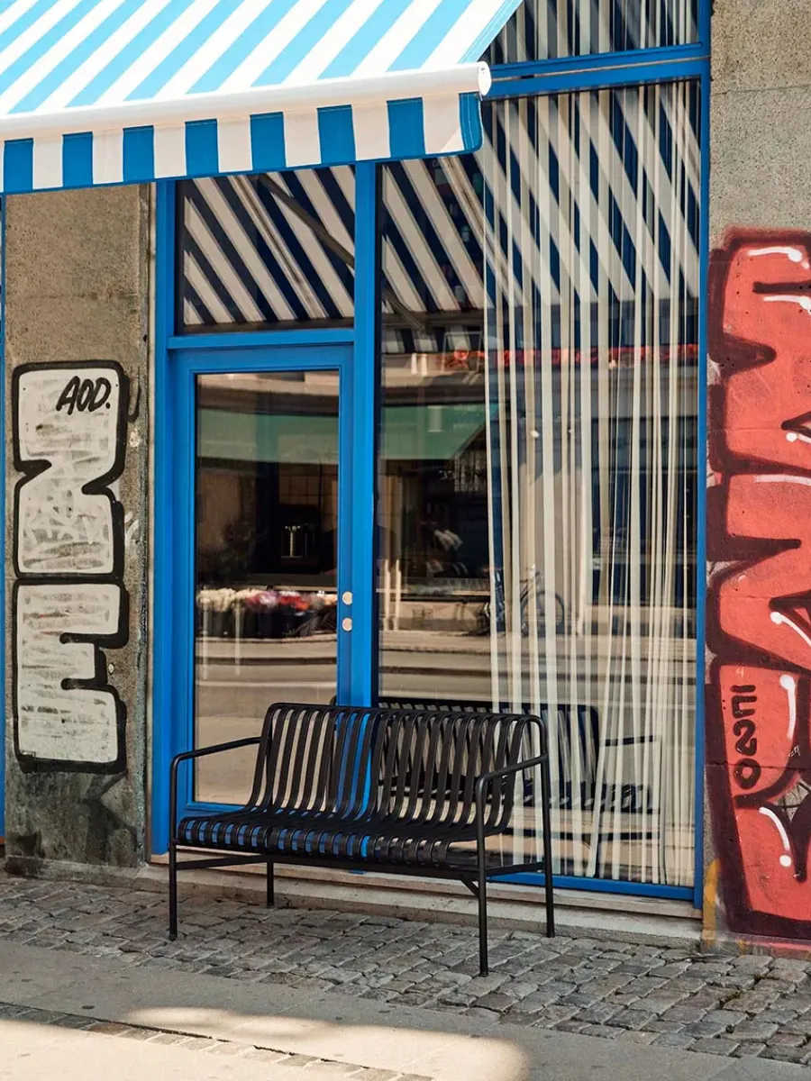 Palissade Dining Bench Armrest, Deep Blue fra<HAY Hot