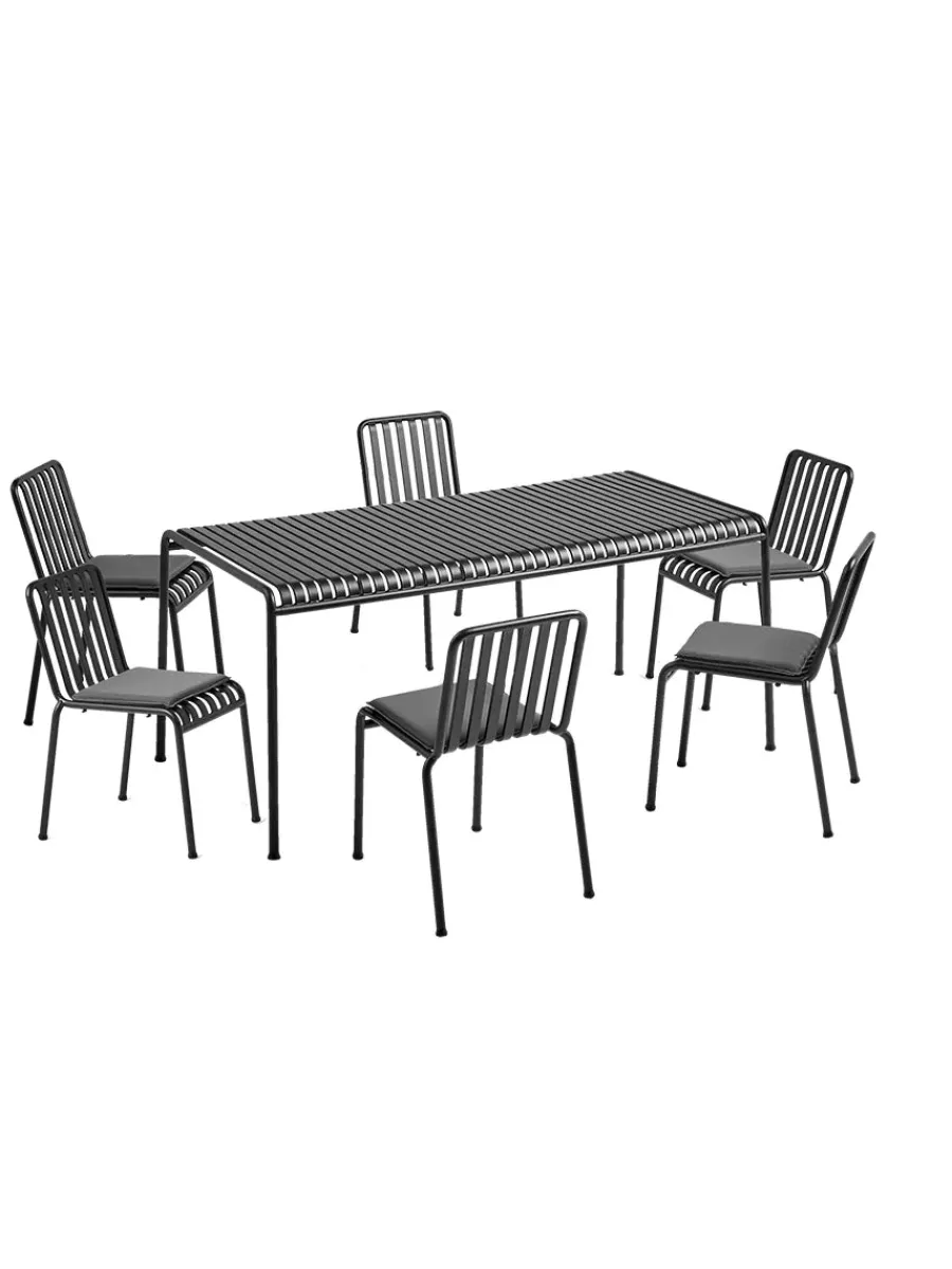 Palissade sæt, 6 armstole og bord i sky grey fra<HAY Best