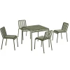 Palissade sæt, 4 stole og bord i olive fra<HAY Outlet
