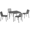 Palissade sæt, 4 stole og bord i anthracite fra<HAY New