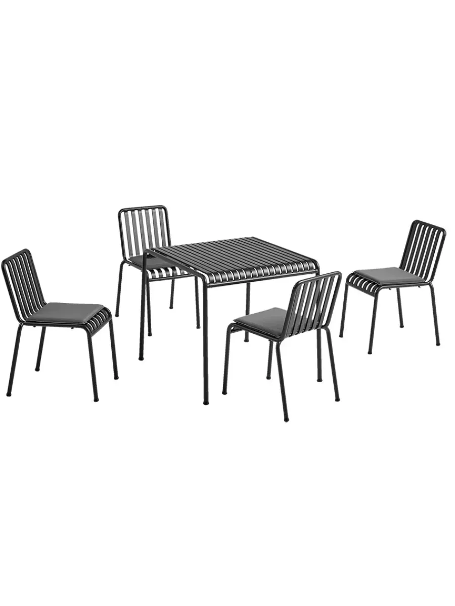 Palissade sæt, 4 stole og bord i anthracite fra<HAY New