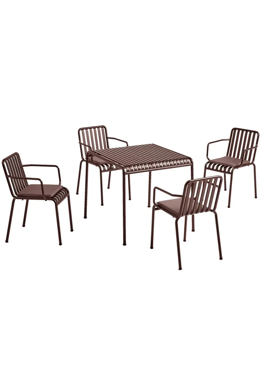 Palissade sæt, 4 stole og bord i anthracite fra<HAY New