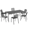 Palissade sæt, 6 stole og bord i anthracite fra<HAY