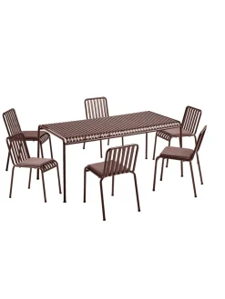 Palissade sæt, 6 stole og bord i anthracite fra<HAY