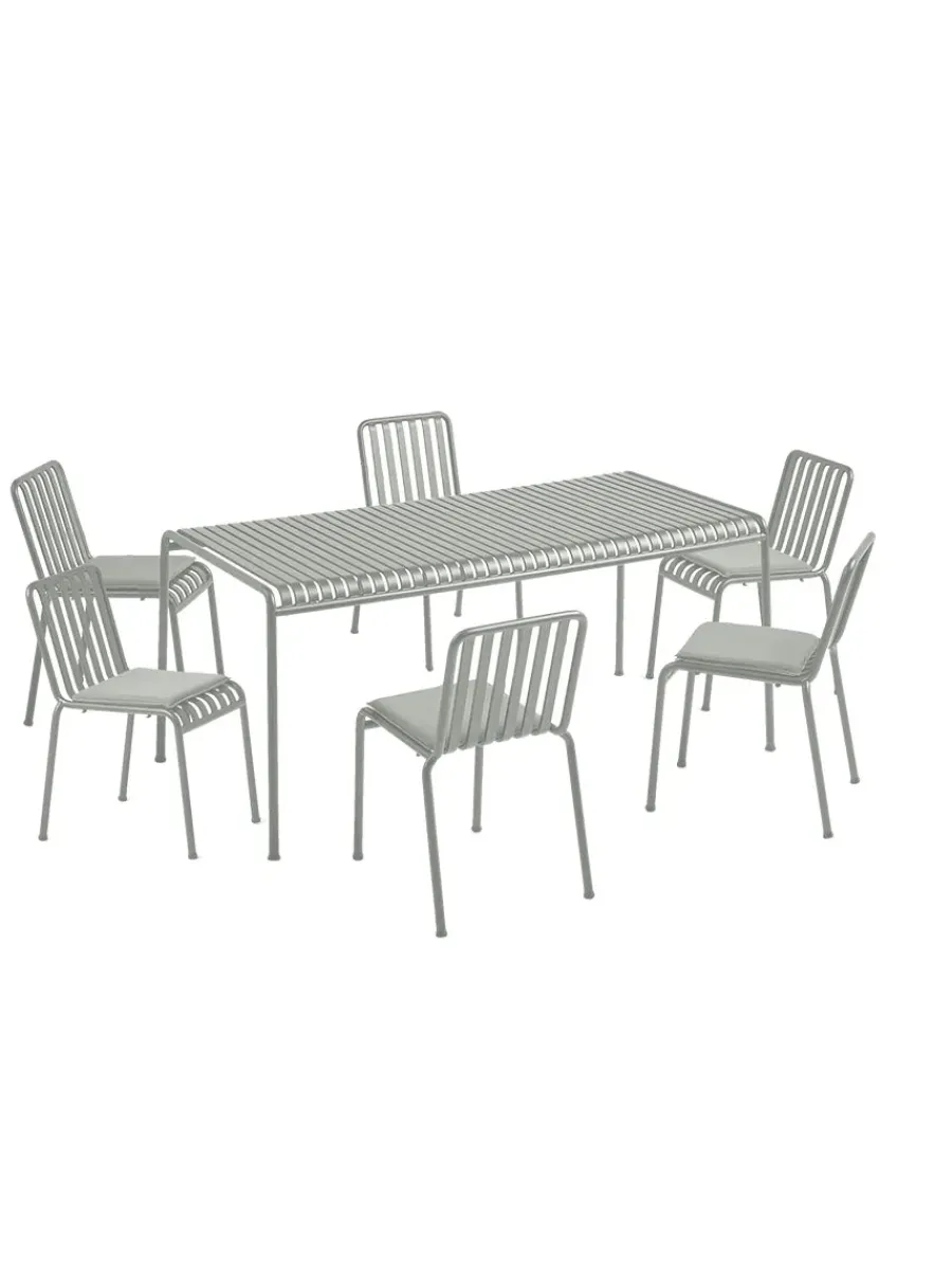 Palissade sæt, 6 stole og bord i anthracite fra<HAY