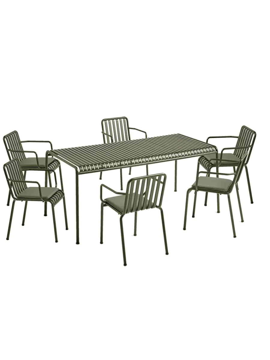 Palissade sæt, 6 stole og bord i anthracite fra<HAY