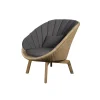 Peacock Loungestol, Flat Weave m/ben i teak fra<Cane-line Online