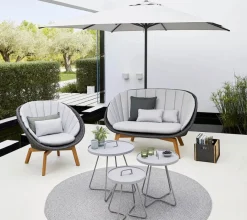 Peacock Loungestol, Soft Rope m/ben i teak fra<Cane-line Sale