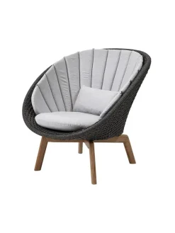 Peacock Loungestol, Soft Rope m/ben i teak fra<Cane-line Sale