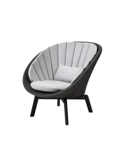 Peacock Loungestol, Soft Rope m/ben i alu fra<Cane-line