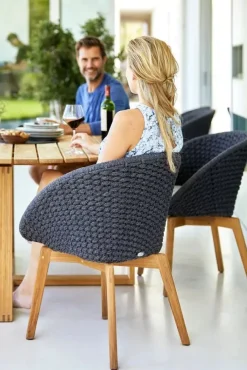 Peacock Stol, Soft Rope m/ben i teak fra<Cane-line Clearance