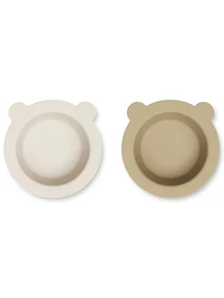 Peony skål m. sugekop 2-pak, Sandy/Oat fra<Liewood Discount