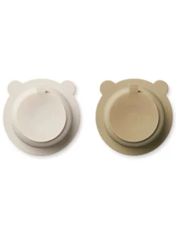 Peony skål m. sugekop 2-pak, Sandy/Oat fra<Liewood Discount