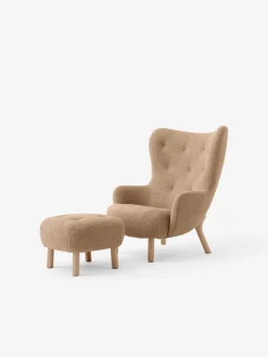 Petra VB3 lænestol inkl. Skammel, Karakorum 003 fra<&Tradition Outlet