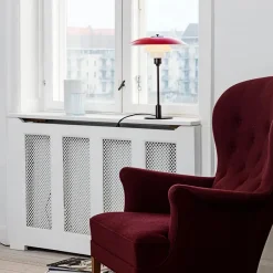 PH 3½-2½ Bordlampe, rød af Poul Henningsen<Louis Poulsen New