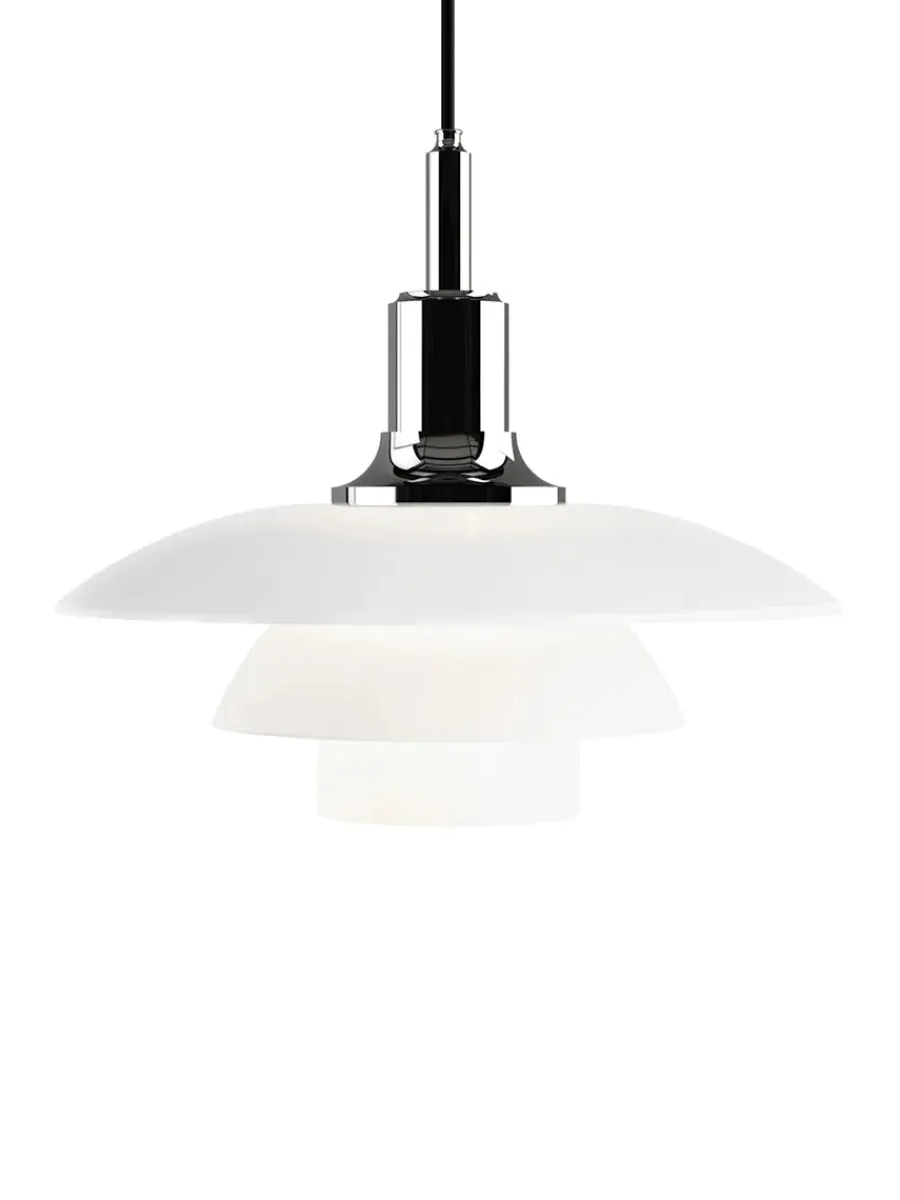 PH 3½-3 Glas Pendel, højglansforkromet fra<Louis Poulsen Best