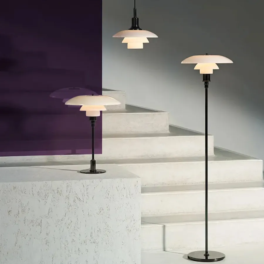 PH 3½-3 Glas Pendel, sort metalliseret fra<Louis Poulsen New