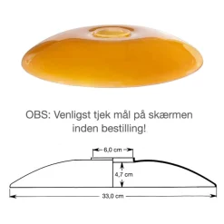 PH 3½-3 Mellemskærm i ravfarvet glas fra<Louis Poulsen Hot