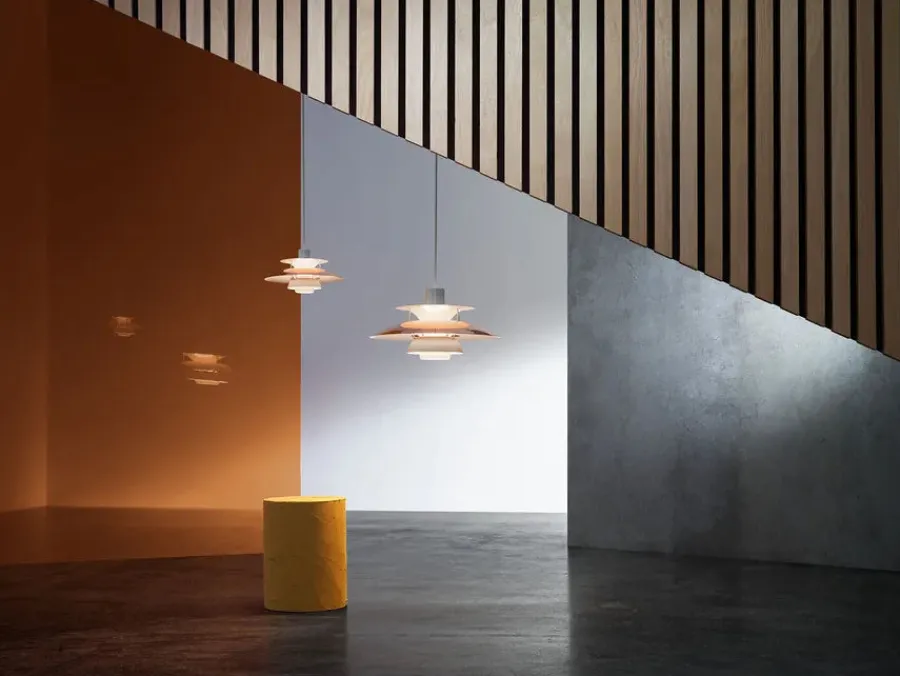 PH 5 Mini Pendant, Monochrome Pale Pewter af Poul Henningsen<Louis Poulsen Clearance