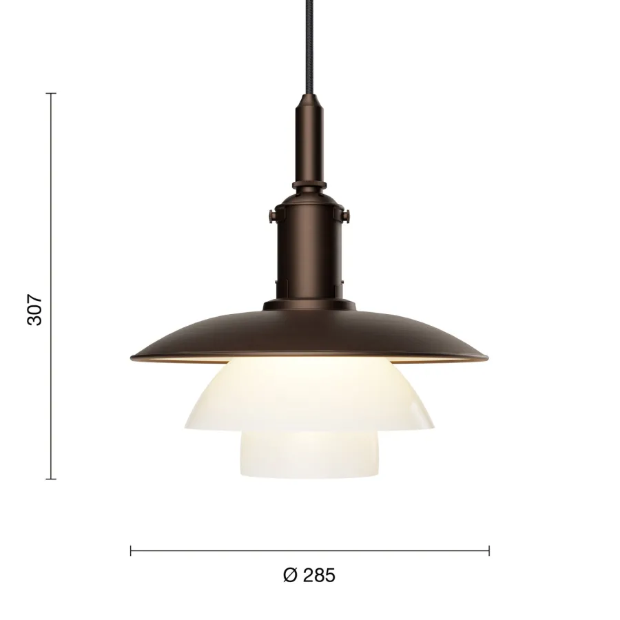 PH 3/3 Pale Rose Pendel fra<Louis Poulsen