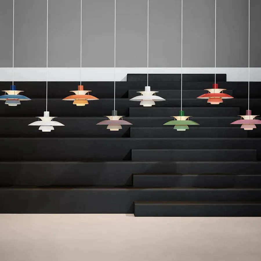 PH 5 Pendant, Monochrome Pale Blush af Poul Henningsen<Louis Poulsen Best