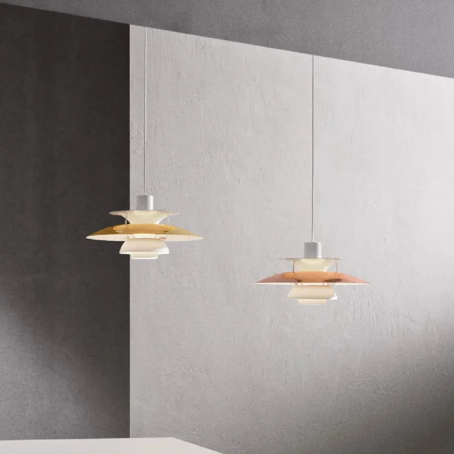 PH 5 Pendant, Monochrome Pale Blush af Poul Henningsen<Louis Poulsen Best