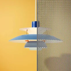 PH 5 pendel, Pastel Blue Rose Peach af Poul Henningsen<Louis Poulsen Best