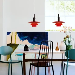 PH 3½-3 Pendel, rød af Poul Henningsen<Louis Poulsen Sale