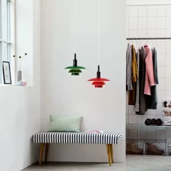 PH 3½-3 Pendel, rød af Poul Henningsen<Louis Poulsen Sale