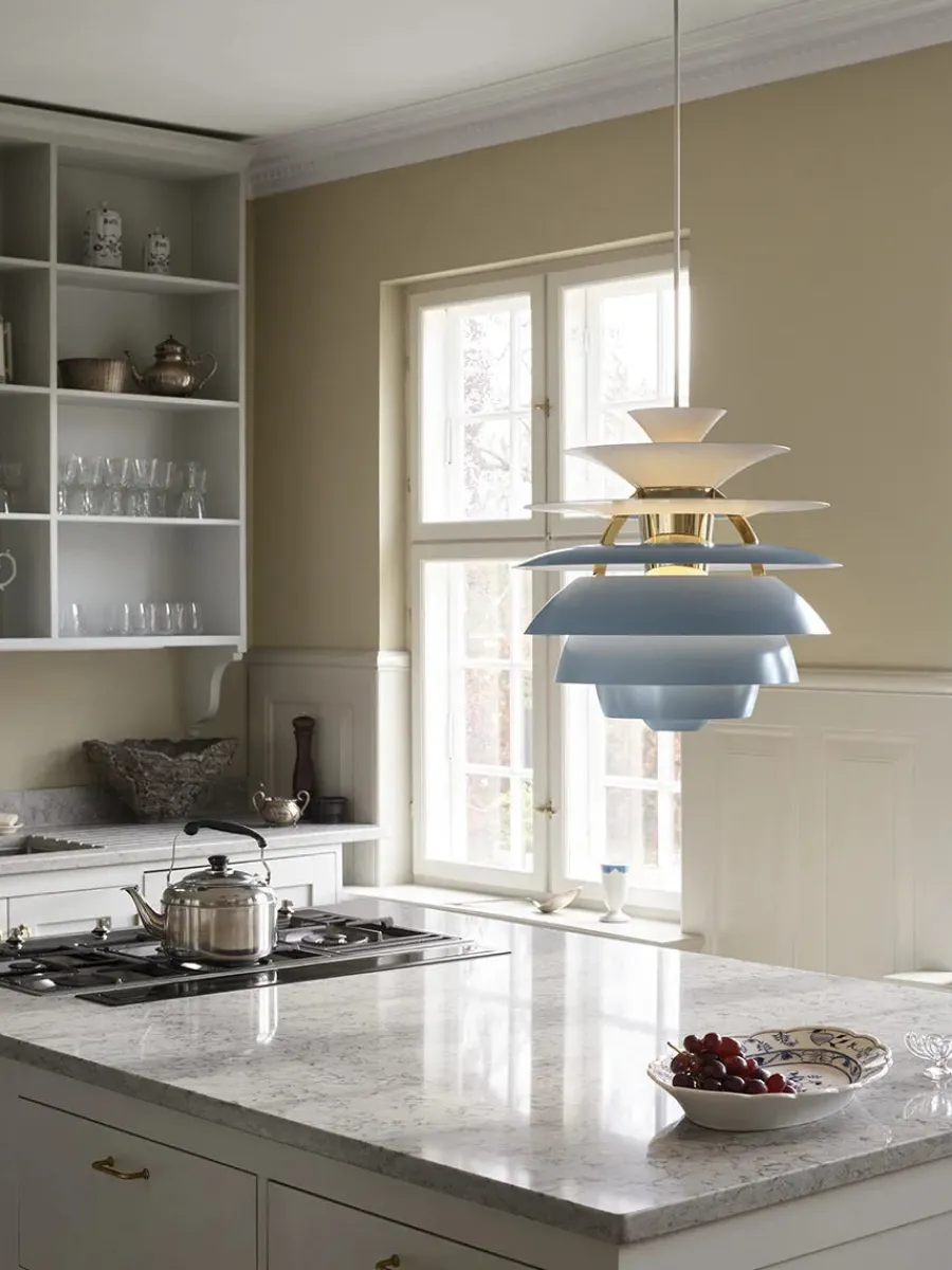 PH Snowball, dusty green/chrome af Poul Henningsen<Louis Poulsen Outlet