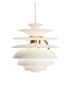 PH Snowball, soft white/brass af Poul Henningsen<Louis Poulsen Outlet