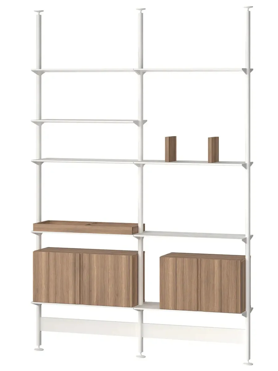 Pira G2 Floor-to-Ceiling Shelving Bundle A fra String<String Furniture Outlet